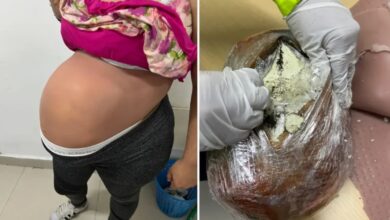 Photo of Mujer capturada con sustancia prohibida oculta en falso embarazo