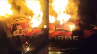 Photo of El carro estaba destinado a la recolección de firmas