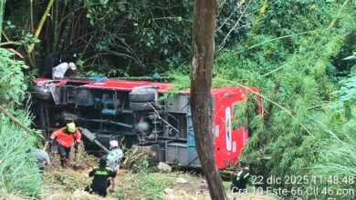 Photo of Impresionante accidente en vías de Antioquia: bus con 25 personas se fue a un abismo